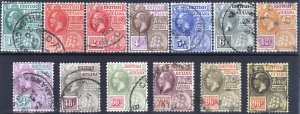 British Guiana 1913 1c-96c(x2) Defin SG 259-269 Sc 178-189 VFU Cat £248($414)