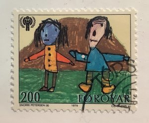 Faroe Islands 1979 Scott 47 used - 200o,  International Year of the Child