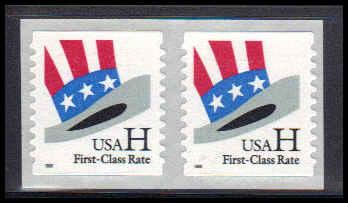 3266 33c H Hat Fine MNH Pair