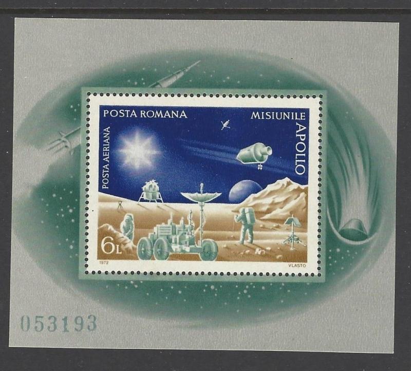 Romania 1972 Space Apollo SS VF MNH (C192)