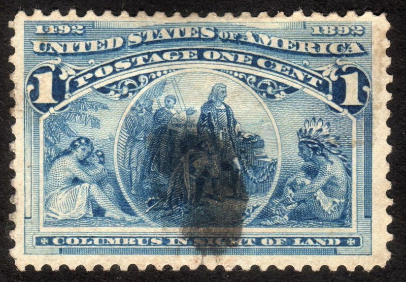 1893, US 1c, Columbian issue, Used, Sc 230