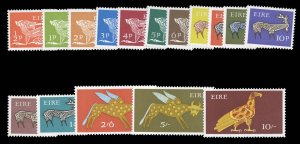 Ireland #250-265 Cat$20, 1968-70 1/2p-10sh, complete set, never hinged