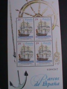 ​SPAIN 1995 SC# 2810 18TH CENTURY SAILING SHIPS- MNH S/S VERY FINE MINT