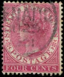 Straits Settlements SC# 42 Victoria 2c  Used