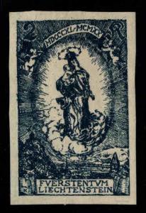 LIECHTENSTEIN Scott 49a MH* Imperforate  Madonna stamp