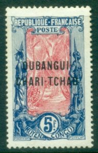 Ubangi-Shari 1915-22 Middle Congo Coconut Grove Opt OUBANGI-CHARI-TCHAD 5f MLH