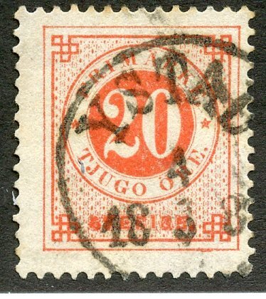 Sweden, Scott #33, Used, with nice Ystad cancel