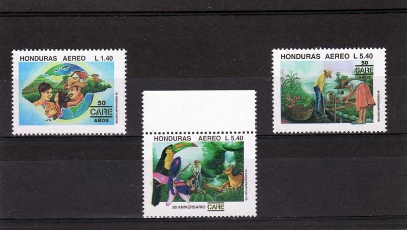 Honduras 1995 Birds-Parrots-Orchids Set (3) MNH Sc # C953-55