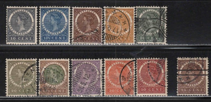 Netherlands Indies # 48-57, 50a ~ Cplt Set of 11 ~ MX,.Mixed Conditions...