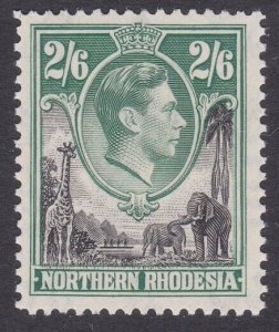 NORTHERN RHODESIA 1938 GVI 2/6d fine mint - lightly hinged SG41.............x705