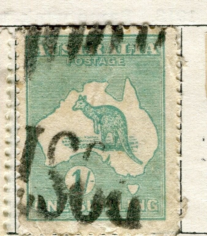 AUSTRALIA; 1913-15 early Roo issue fine used 1s. value