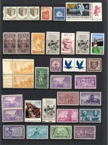 United States Huge Group of over 1100 OG - See description and Scans