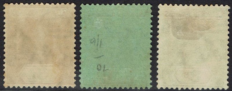 LEEWARD ISLANDS 1921 KGV 5D 1/- AND 3/- WMK MULTI SCRIPT CA 