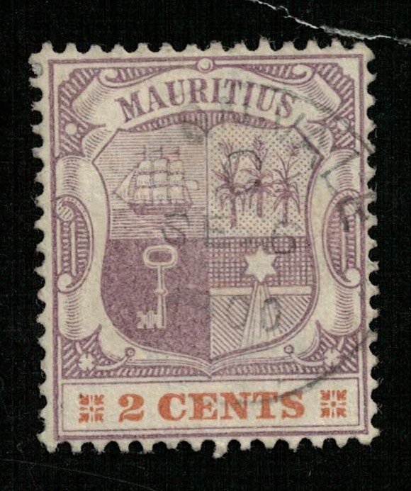 Mauritius 1895 Coat of Arms 2с (T-184)