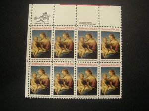 Scott 2063, Madonna & Child, 1983, Zip & Copy block of 8 UL MNH Christmas Beauty