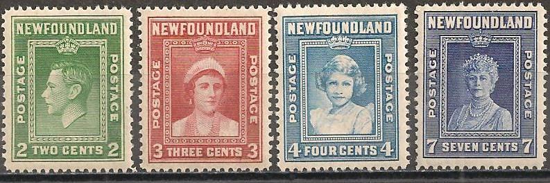 Newfoundland #254-6, 258 Mint Never Hinged F-VF (N30)  