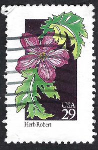 United States #2657 29¢ Wildflowers - Herb Robert (1992). Used.