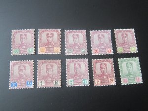 Malaya Johore 1912 Sc 76-85 set MH(85 MNH)