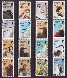 Ascension Is.-Sc#640-55- id8-used set-Birds-1996-