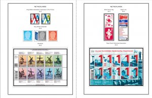 COLOR PRINTED NETHERLANDS 2011-2020 STAMP ALBUM PAGES (159 illustrated pages)