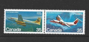 CANADA - 1981 CANADIAN AIRCRAFT PAIR - SCOTT 906a - MNH