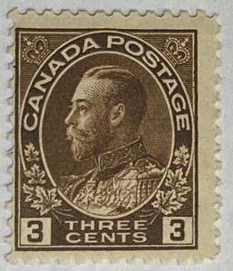 CANADA 1911-1925 #108 King George V 'Admiral' Issue - MH (CV 30$ +)