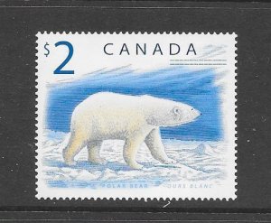 BIRDS - CANADA #1690  POLAR BEAR  MNH