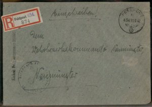 3rd Reich Germany WWII Field Hospital 22 Greece Feldpost Cover G97994