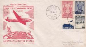 1946, 1st Flt, American Airlines, Oslo, Norway to New York, See Remark (22907)