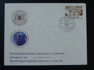 50 years of Rotary Club cover Macau 1997