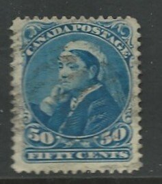 Canada # 47  Queen Victoria 50c   (1) VF Used