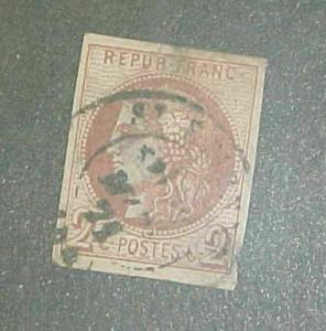 FRANCE STAMP  #39B cat.$700.00