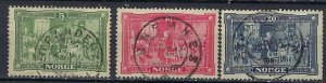 Norway 96-98 Used 1914 set (ak2509)