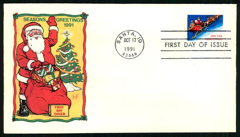 #2582 Christmas Booklet Single Santa - House of Farnum Ca...