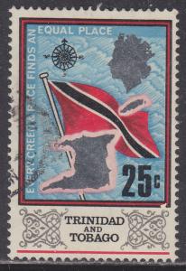 Trinidad & Tobago 153 Flag and Map of the Islands 1969