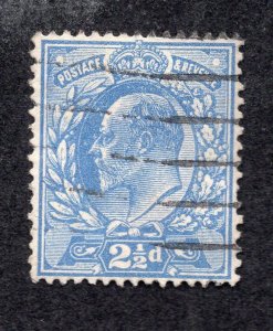 Great Britain 1911 2 1/2p bright ultramarine Edward VII, Scott 148 used