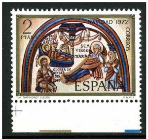 Spain 1972 - Scott 1742 MNH - 2 p, Christmas 