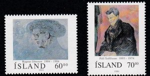 Iceland # 743-744, Portraits, Mint NH, 1/2 Cat.