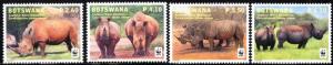 Botswana - 2011 WWF Rhino Set MNH**