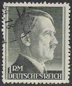 Germany 524a  1944   1 RM perf 12 1/2 fine used