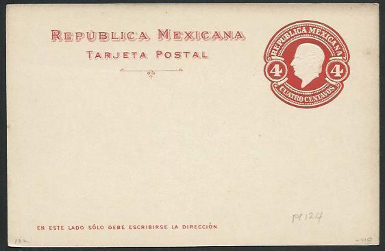 MEXICO Early 4c postcard unused............................................66201