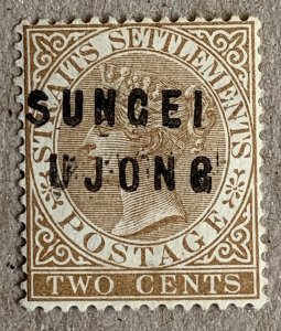 Sungei Ujong 1881 2c wmk CC - S wide.  Scott 4j CV $400.00, SG 10