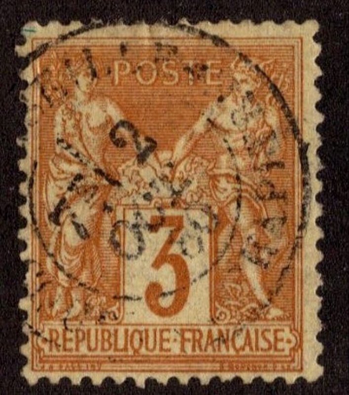 KAPPYSSTAMPS G626 FRANCE SCOTT 89 3c USED CV $40