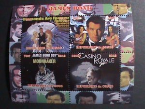 ​CONGO-2013-007-JAMES BOND& FAMOUS MOVIES MNH-S/S VF WE SHIP TO WORLD WIDE