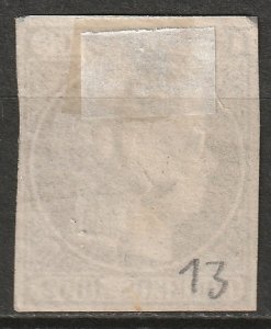 Spain 1852 Sc 13b used dark lilac