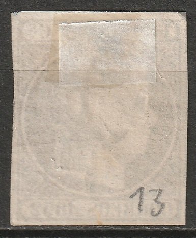Spain 1852 Sc 13b used dark lilac