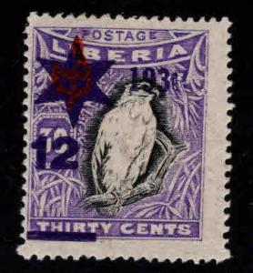 LIBERIA Scott 264a MH* 193  surcharged and overprinted stamp error
