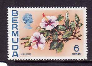 Bermuda-Sc.#260-unused NH 6c Hibiscus-Flowers-id2-1970-