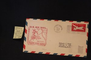 US UC15 cover First Flight Rte 95 2nd leg Portland OR to Hono. (#2294)