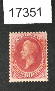MOMEN: US STAMPS # 166 RED CANCEL USED $365 LOT #17351